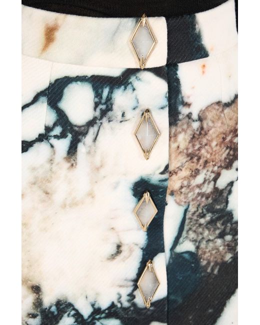 Roberto Cavalli Multicolor Marble Print Mini Skirt