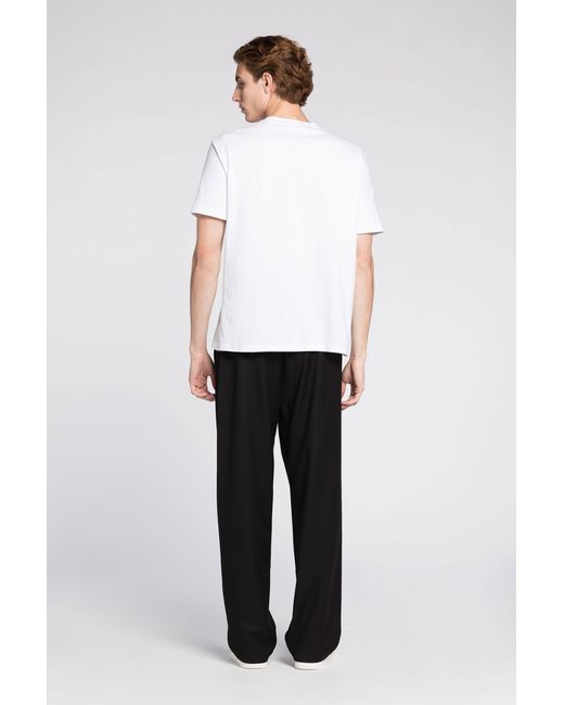 Roberto Cavalli White Just Cavalli Logo-Print Cotton T-Shirt for men