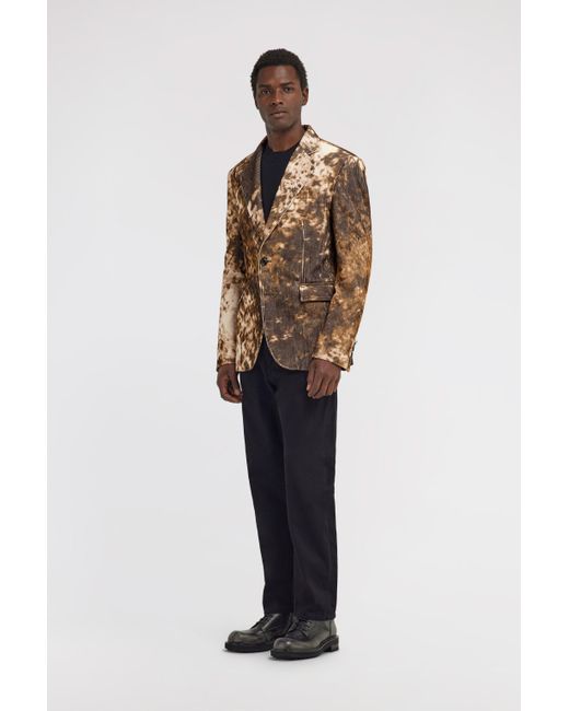 Roberto Cavalli Brown Appaloosa Print Blazer for men
