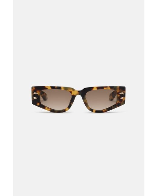 Roberto Cavalli Multicolor Sunglasses With Rectangular Front And Fangs