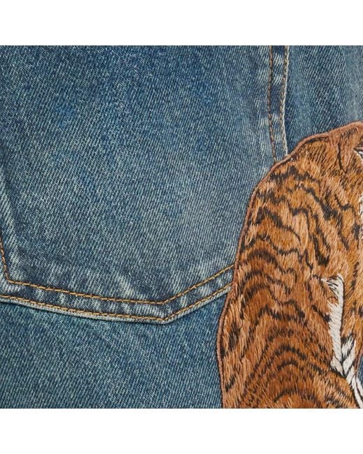 Roberto Cavalli Blue Washed Denim Jeans for men