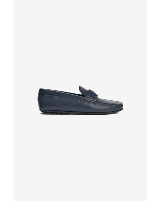 Roberto Cavalli Blue Leather Loafers for men