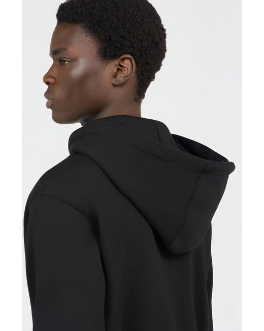 Roberto Cavalli Black Hooded Sweatshirt With Tiger Embroidery for men