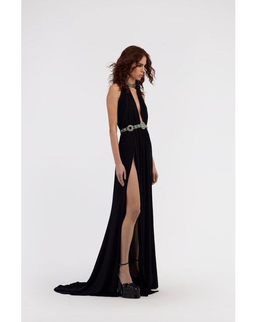 Roberto Cavalli Black Long Dress
