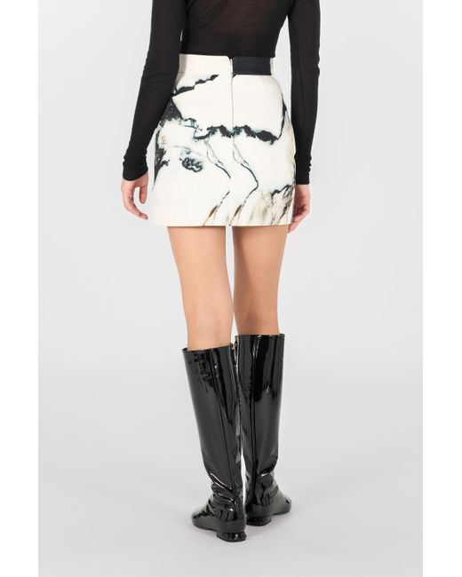 Roberto Cavalli Multicolor Marble Print Mini Skirt