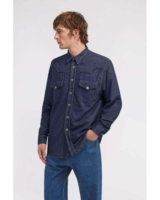 Roberto Cavalli Blue Jeans Shirt for men