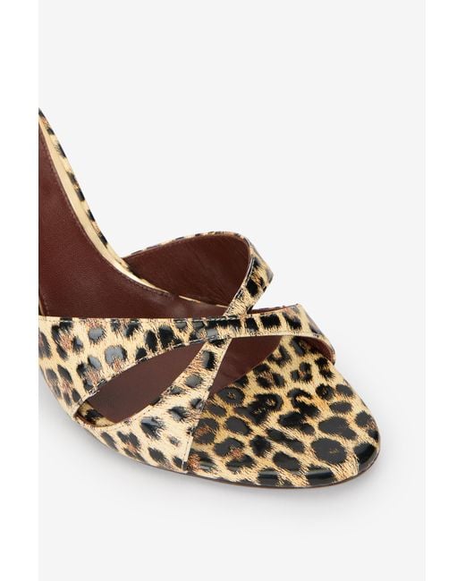Roberto Cavalli Multicolor Leather Sandals With Leopard Print