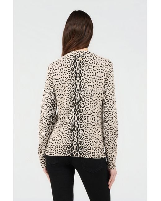 Roberto Cavalli White Jaguar Print Top