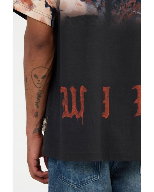 Roberto Cavalli T-Shirt Mit Rusty Stain-Print in Red für Herren