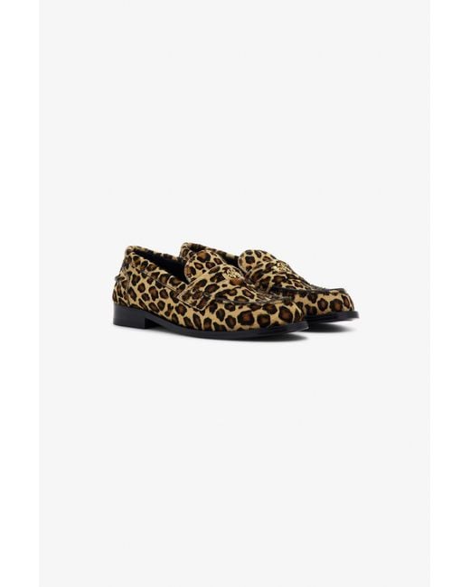 Roberto Cavalli Brown Jaguar Print Mocassins