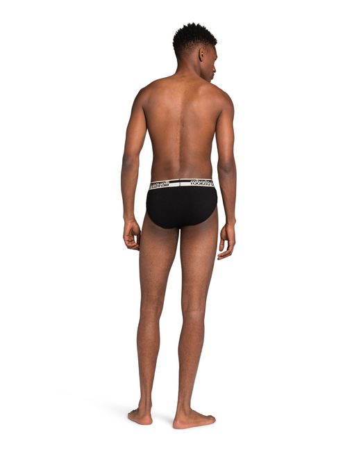 Roberto Cavalli Black Two-Pack Cotton Briefs With Logo Waistband for men