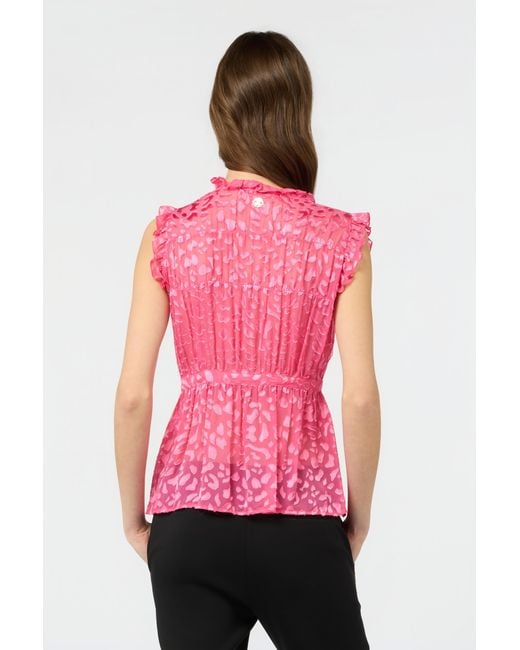 Roberto Cavalli Pink Tone-On-Tone Leopard Shirt