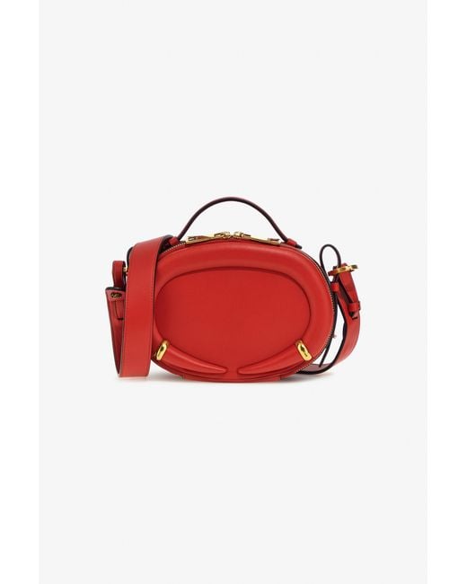 Roberto Cavalli Red Handbag With Fang Embellishment
