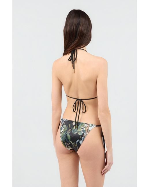 Roberto Cavalli White Jewellery Foulard Print Bikini