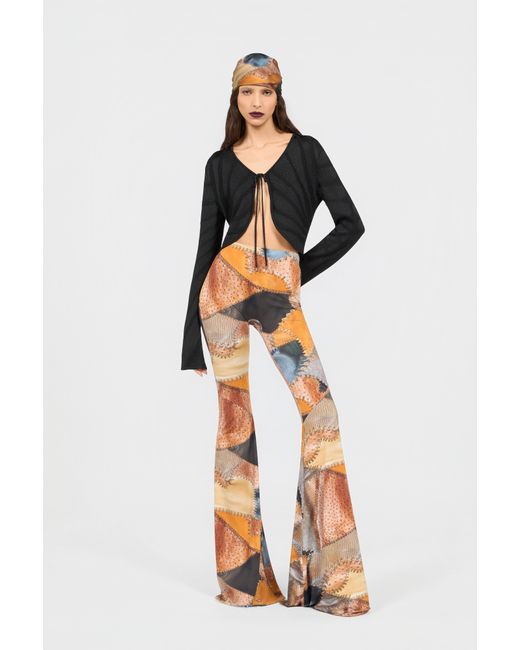 Roberto Cavalli Black Cropped Tie Front Cardigan