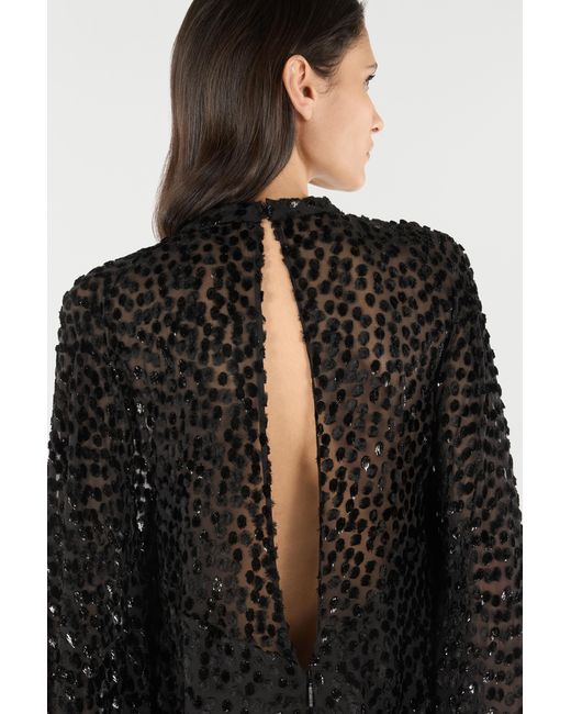 Roberto Cavalli Black Polka-Dot Caftan