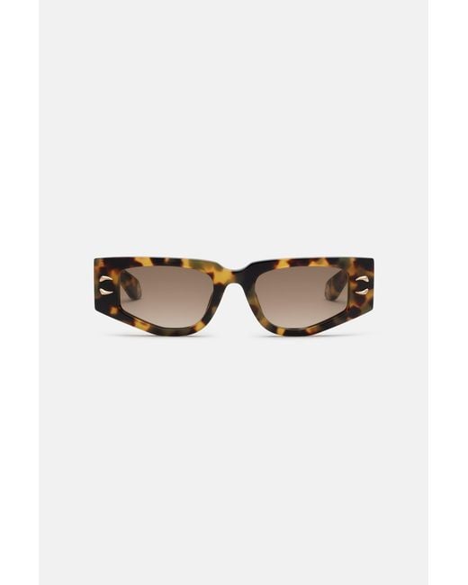 Roberto Cavalli Multicolor Sunglasses With Rectangular Front And Fangs