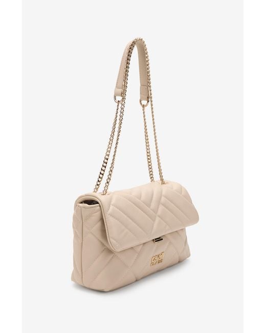 Roberto Cavalli Natural Quilted Shoulder Bag