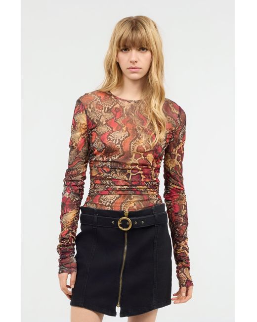 Roberto Cavalli White Sweater With Python Print