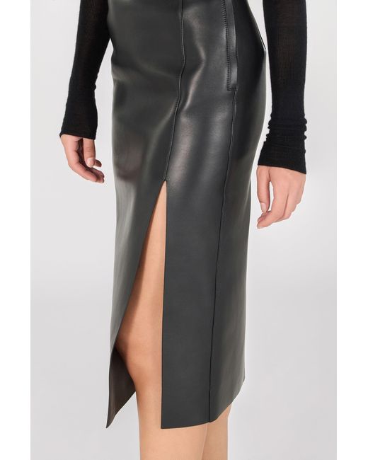 Roberto Cavalli Black Plain Midi Skirt