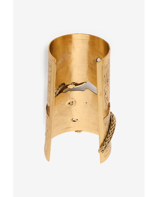 Roberto Cavalli Metallic Antiqued Cuff Bracelet With Snake