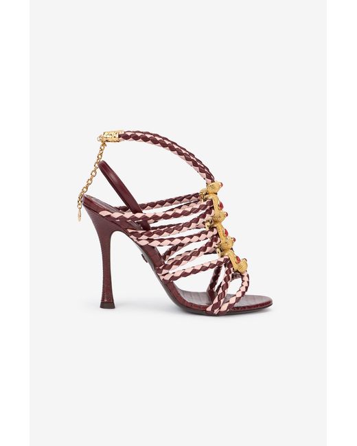 Roberto Cavalli White And Sandals With Jewel Details