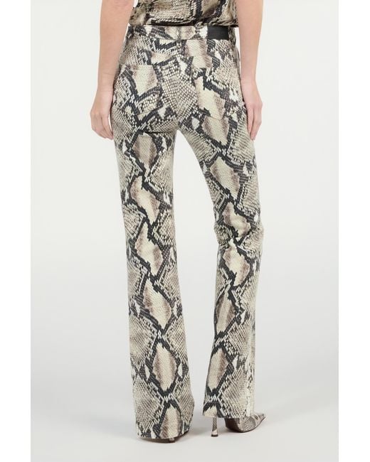Vaqueros Roccia Con Estampado Python Roberto Cavalli de color White
