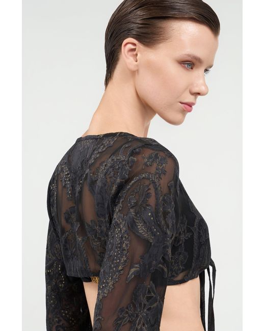 Roberto Cavalli Black Ornamental Top