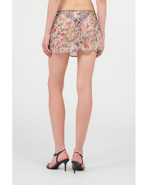 Roberto Cavalli Natural Baby Jaguar Print Silk Pareo