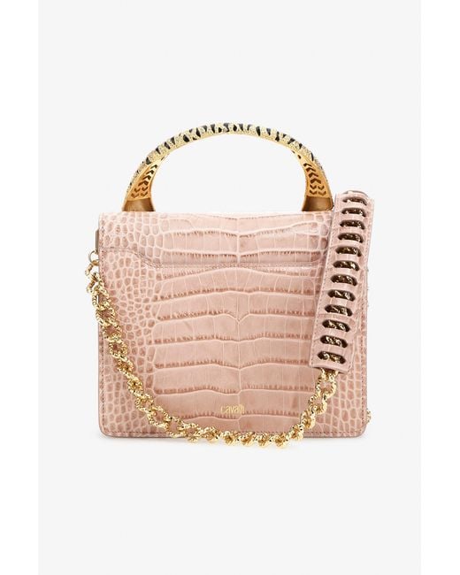 Roberto Cavalli Pink Large Roar Bag