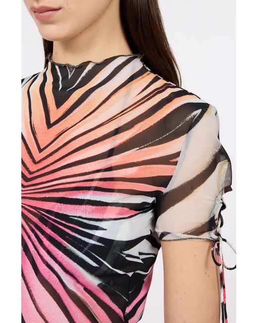Roberto Cavalli Pink Ray Of Paradise Print Top