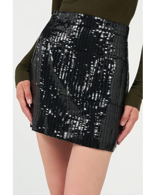 Roberto Cavalli Black Sequin Mini Skirt
