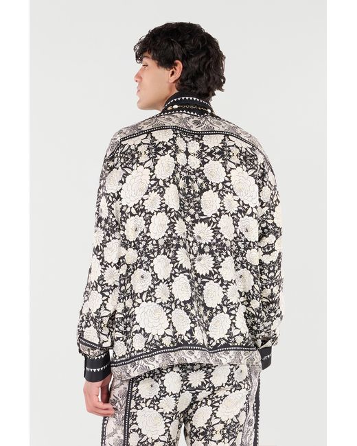 Roberto Cavalli Black Silk Shirt With Floral Print for men
