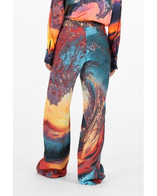 Roberto Cavalli White Itaca Print Trousers