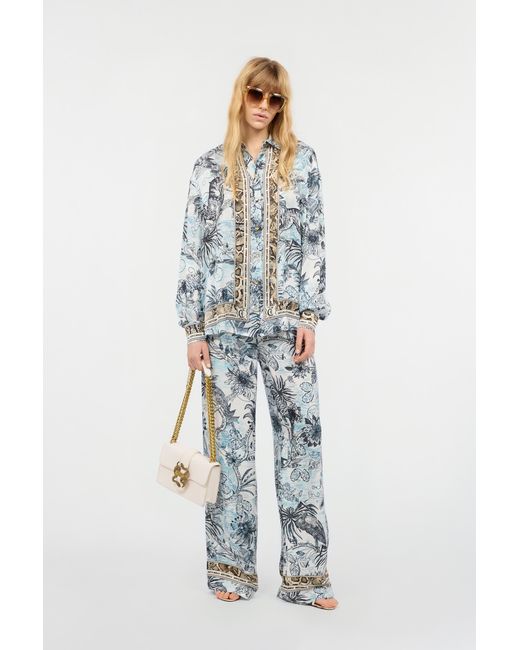 Roberto Cavalli Multicolor Shirt With Python And Jungle Print