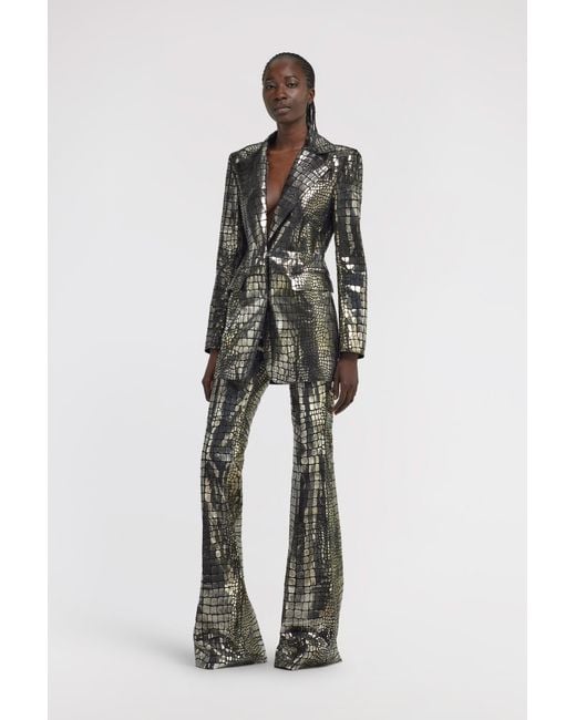 Roberto Cavalli Metallic Printed Pants