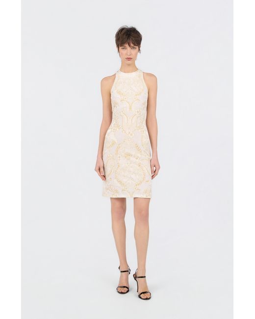 Roberto Cavalli White Ornamental Print Dress