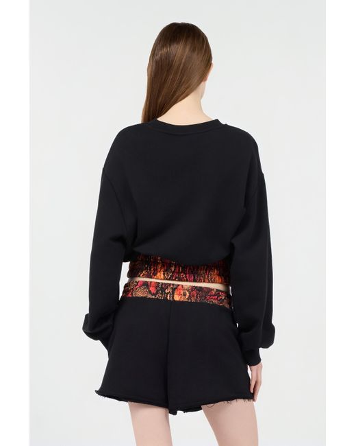 Sudadera De Algodón Con Banda Python Roberto Cavalli de color Black