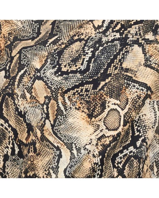 Mini Abito Con Stampa Python di Roberto Cavalli in White