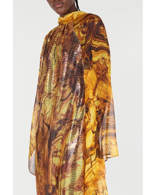 Abito Caftano di Roberto Cavalli in Metallic