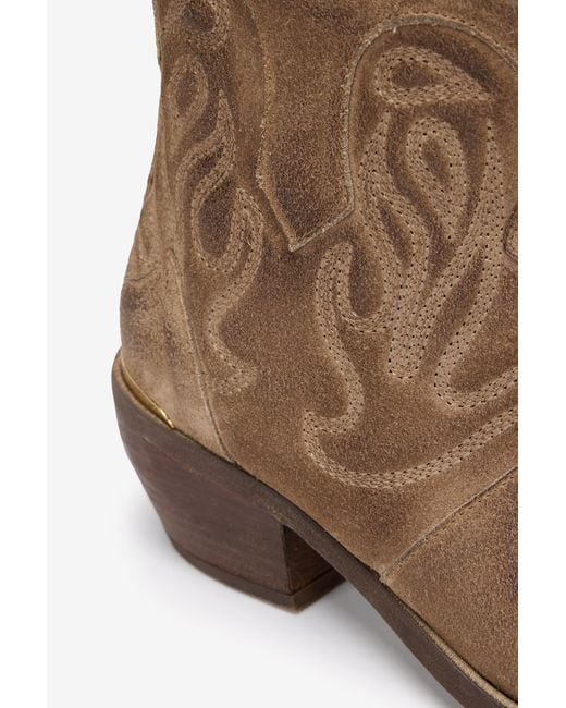 Roberto Cavalli Natural Leather Texan Boots