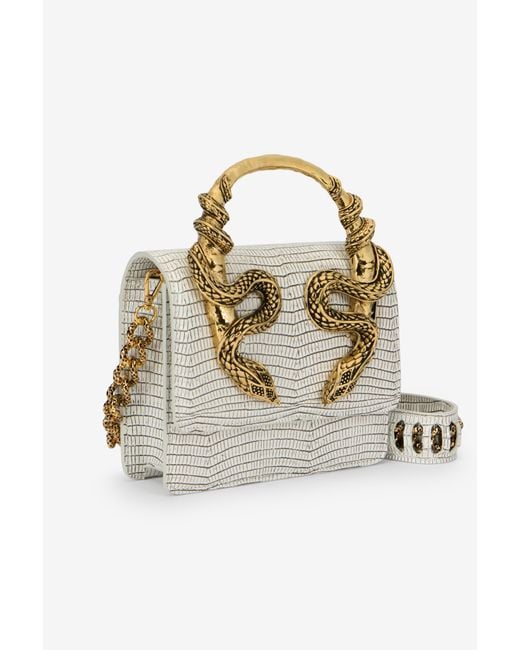 Borsa Serpentine di Roberto Cavalli in Metallic