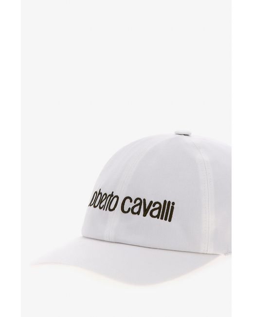 Roberto Cavalli White Cap With Logo