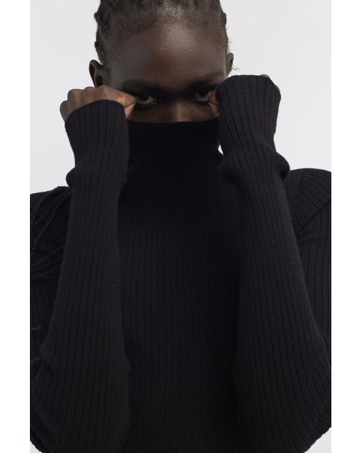 Roberto Cavalli Black Just Cavalli Turtleneck Pullover