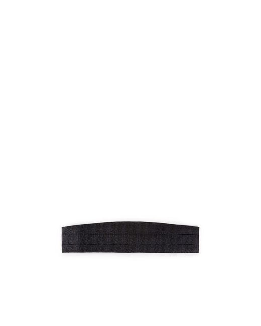Roberto Cavalli White Leopard-Print Silk Cummerbund for men