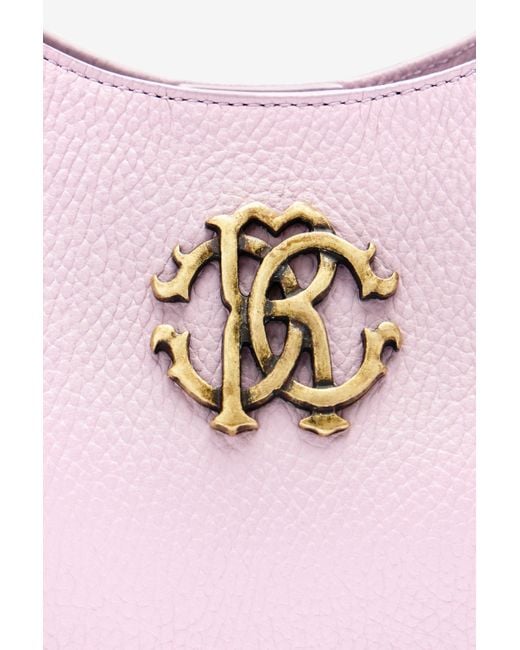 Roberto Cavalli Pink Shoulder Bag With Monogram Rc