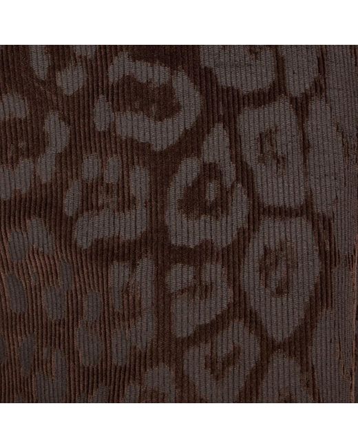 Roberto Cavalli Brown Jaguar Skin Corduroy Pants