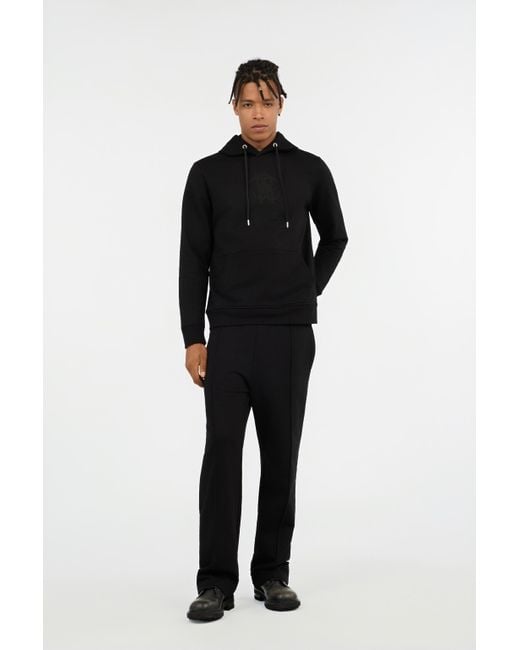 Sudadera Negra Con Capucha Monogram Rc Roberto Cavalli de hombre de color Black