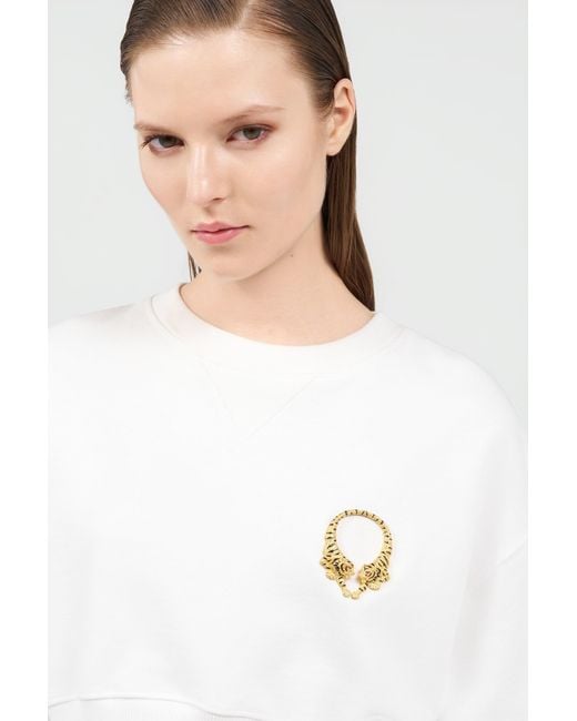 Roberto Cavalli White Roar Sweatshirt