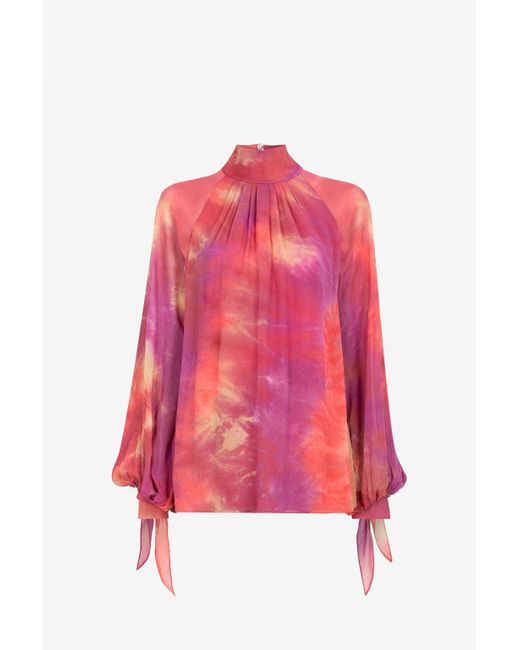 Roberto Cavalli Pink Tie-Dye Top